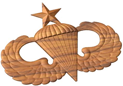 Senior Airborne Wings Style A Cnc Military Emblems