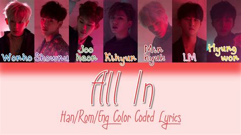 Monsta X All In Han Rom Eng Color Coded Lyrics Acordes Chordify
