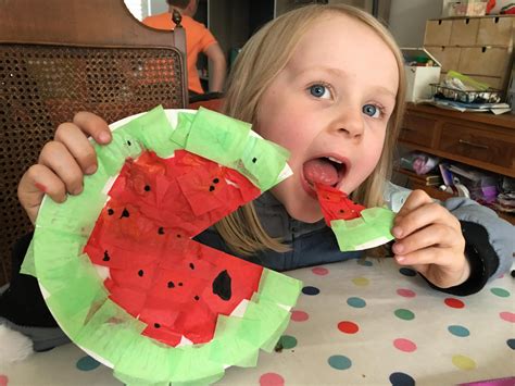 Paper Plate Watermelon Craft The Gingerbread Uk