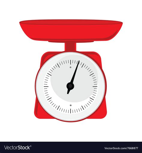 Red Weight Scale Royalty Free Vector Image Vectorstock