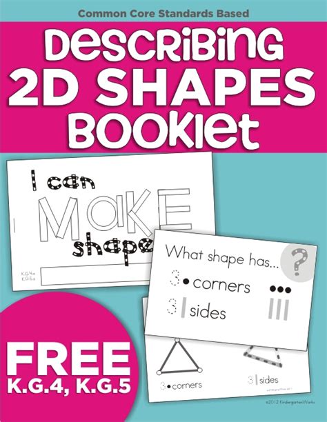 Describing 2d Shapes Mini Booklet Printable Kindergartenworks