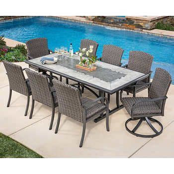 Find a great collection of 9 piece patio & outdoor furniture at costco. Drexel 9-piece Woven Dining Set | Outdoor furniture sets ...