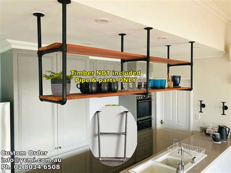 Hanging Kitchen Shelves Suspended From Ceiling Shelly Lighting