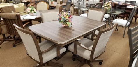 5 Pc Caster Chair Dining Set Clearance King Dinettes