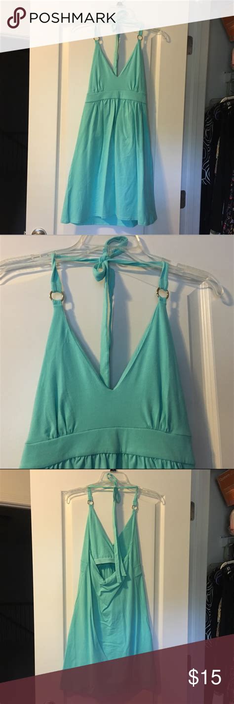 Victoria Secret Turquoise Halter Dress Never Worn Turquoise