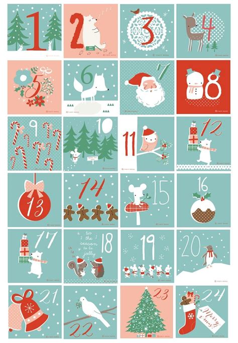 Christmas Advent Calendar Printable Free Printable Word Searches