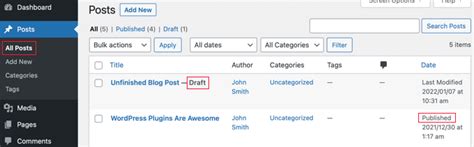 What Is A Draft In Wordpress