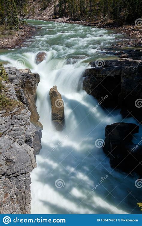 Fast Running River And Waterfall Motion Blur Stock Image Image Of