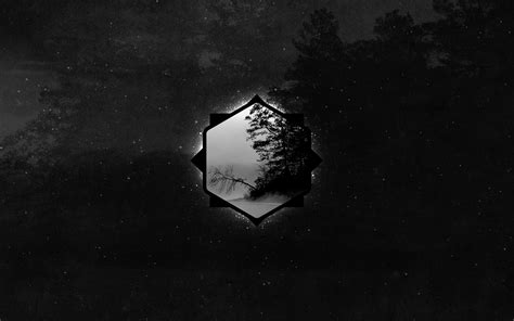Wallpaper Geometry Dark Forest Monochrome Digital Art 1920x1200