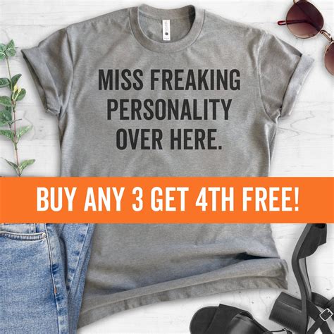 Miss Freaking Personality T Shirt Ladies Unisex T Shirt Etsy
