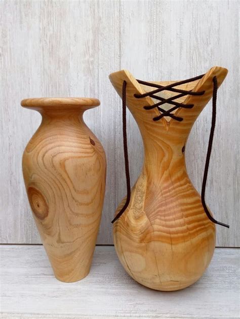 Threaded Wood Vase Wood Turning Wood Turning Projects Wood Vase