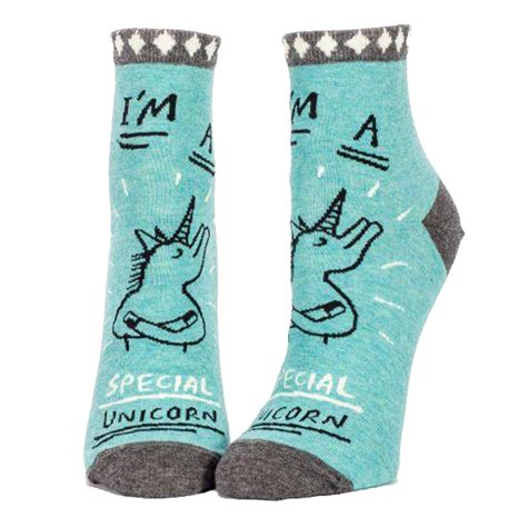 I M A Special Unicorn Women S Ankle Socks Ankle Socks Women Blue Q Special Socks