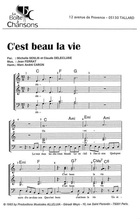 Belle Tu Es Si Belle Partition Piano Pdf - Partition de musique, éditeur de partitions pour chorale