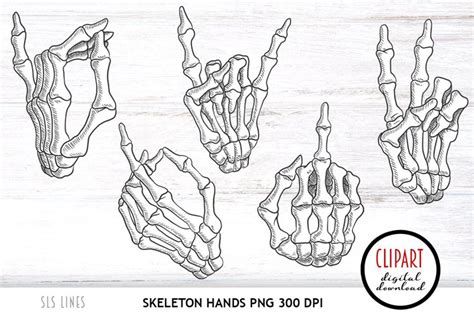 Skeleton Hands Clipart Bony Hand Pngs For Sublimation