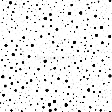 Black Polka Dots Seamless Pattern On White Stock Vector Illustration Of Confetti Happy 98047023