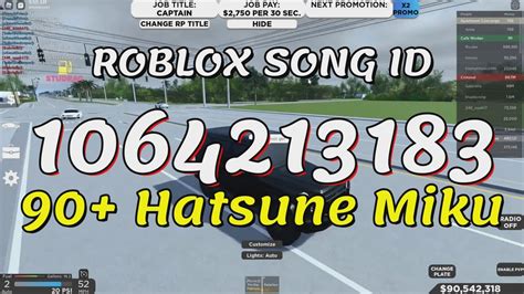 90 Hatsune Miku Roblox Song Idscodes Youtube