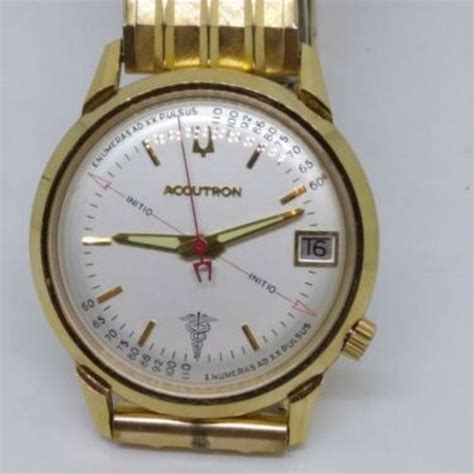 Vintage Bulova Accutron M7 Doctors Wrist Watch 14k Gold Filled 1967