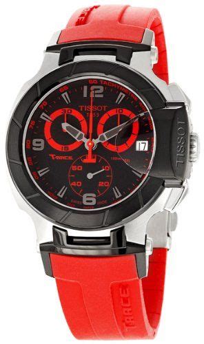Want to buy an original tissot watch strap? #Tissot Men's T0484172705702 T-Race Quartz Red Strap ...