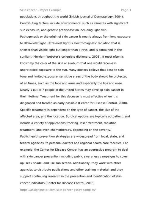 Skin Cancer Essay Example For 636 Words