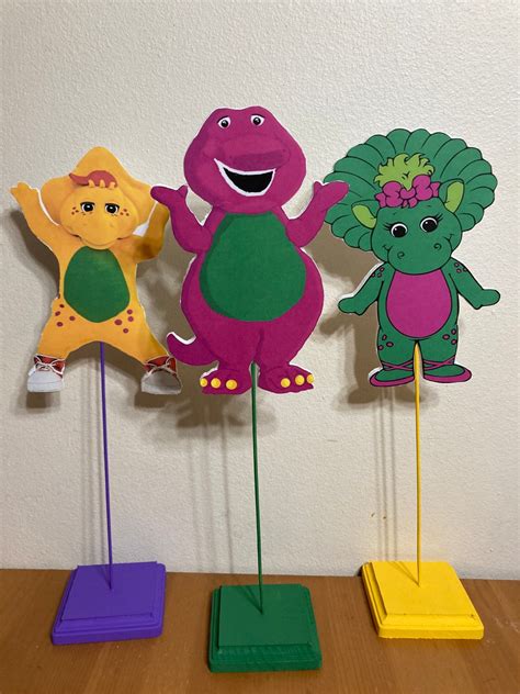 Barney Centerpieces Barney Party Supplies Party Etsy