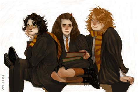 Hp The Golden Trio By Rotten Arts Harry Potter Fan Art Harry Potter