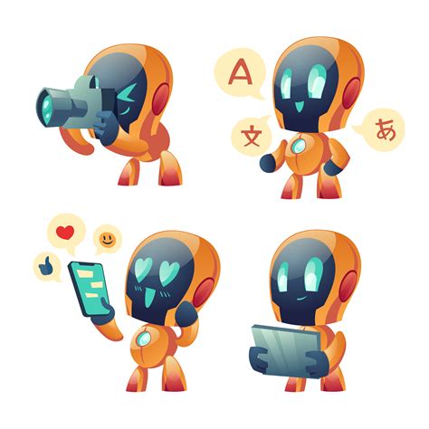 Cute Chat Bot Cartoon Conversation Robot Firefish Marketing Digital