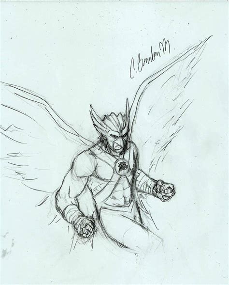 Savage Hawkman Sketch By Bmendoza22 On Deviantart