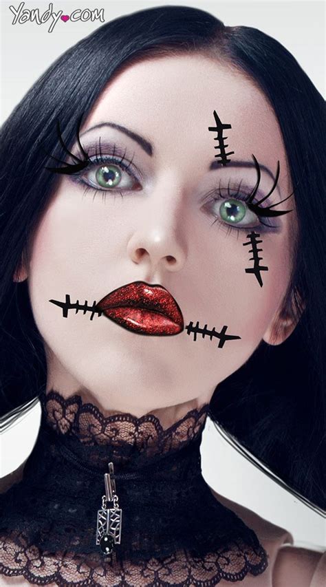 2014 Frightful Stitch Rag Doll Face Makeup For Halloween Party Ideas 2014 Halloween