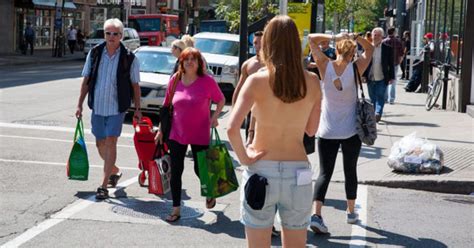 PHOTOS Je me suis promenée seins nus dans la rue à Montréal et il n y a pas eu d apocalypse