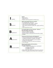 ISBAR Png Identify 5 Situation Background A Assessment R