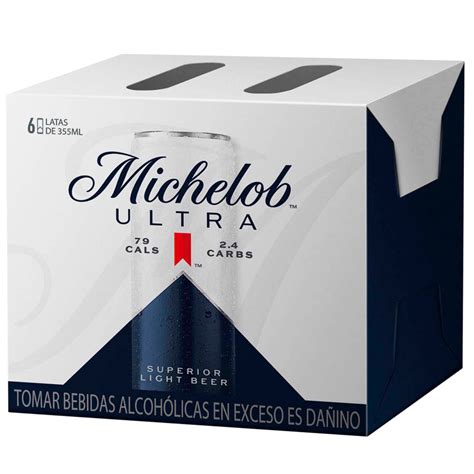 Cerveza Michelob Ultra Lata 355ml 6 Pack Plazavea Supermercado
