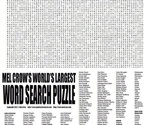 Guinness Worlds Largest Word Search Puzzle Signed By Creator Poster