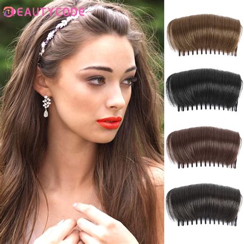 Synthetic Black Brown Hair Fluffer With Combs Women Hair Combs
