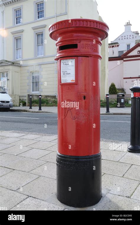 Post Office Red Victorian Pillar Box At The Corner Of Citadel Road And