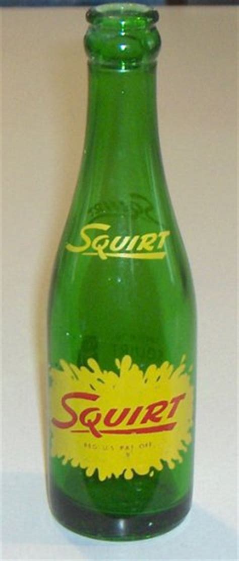 Vintage Squirt Soda 7 Oz Bottle Set Of 2