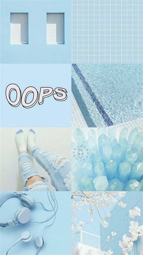 Download Blue Girl Aesthetic Collage Wallpaper