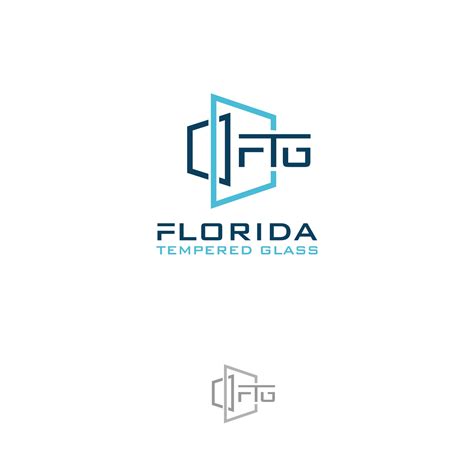 Gehobenes Modern Construction Logo Design für Florida Tempered Glass