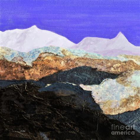 Blue Mountains Square Mixed Media By Sharon Williams Eng Fine Art America