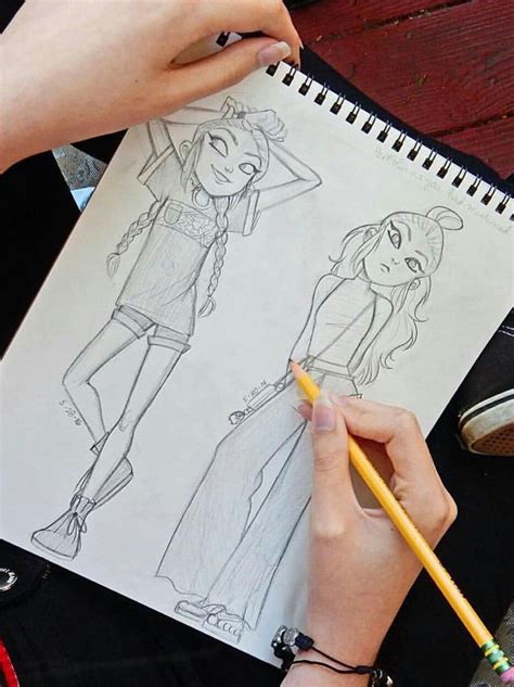 Art Drawing Ideas Cartoon Girl Happy Emotion