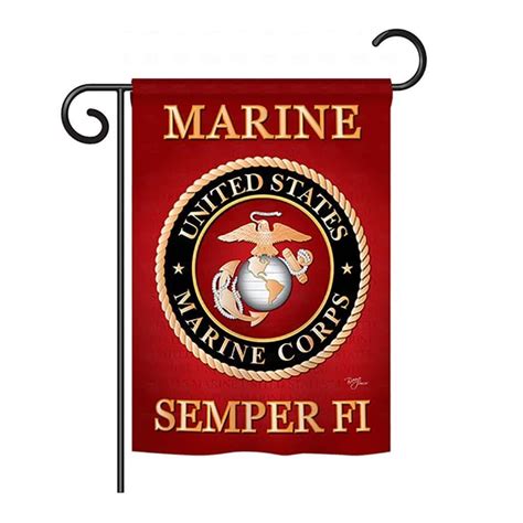 Us Marine Corp 2 Sided Semper Fi Garden Flag 58057 Marine Flag Us