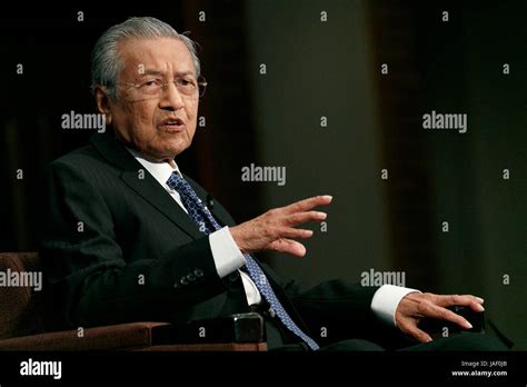 Former Prime Minister Of Malaysia Mahathir Bin Mohamad Speaks During