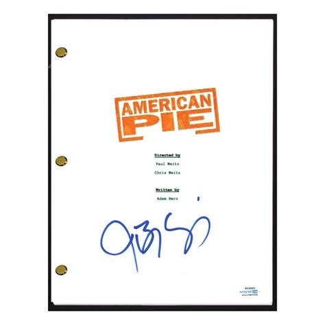 Jason Biggs Signed American Pie Movie Script Autographcoa