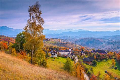 Beautiful Colorful Autumn Landscape Magura Village Brasov County