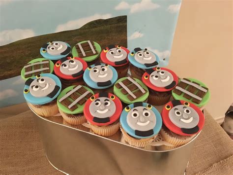 Thomas Train Cupcake Thomas The Train Train Cupcakes Themed Cupcakes
