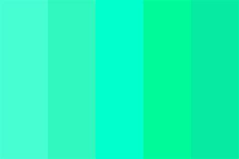 Pure Turquoise Green Color Palette