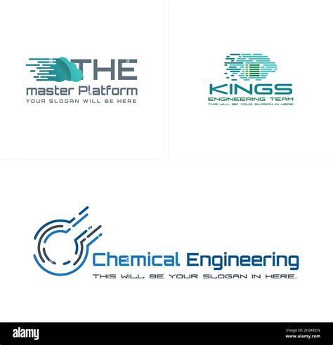 Modern Business Chemical Engineering Technology Logo Design Stock