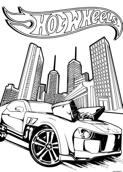 Coloriage hot wheels pontiac g8 2  JeColorie.com