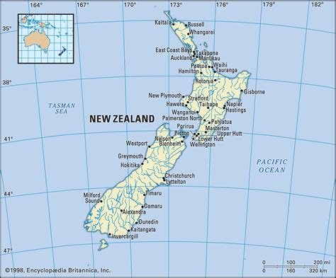 Map Of New Zealand Cities Major Cities And Capital Of New Zealand