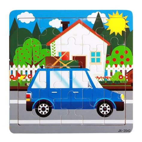 Wooden Jigsaw Puzzle Kids Car 20 Pieces Ebay