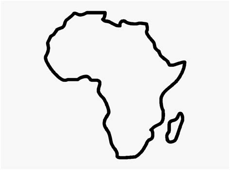 Clip Art Africa Outline Map Of Africa Clipart Hd Png Download